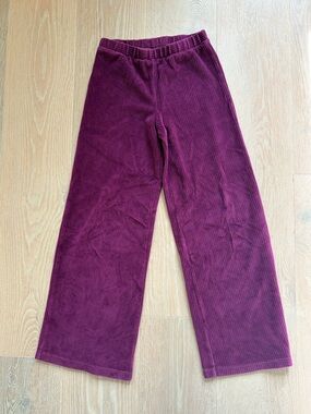 Tea Collection Wide Leg Velour Pants in Cosmic Berry - Size 10